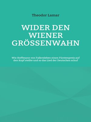 cover image of Wider den Wiener Größenwahn